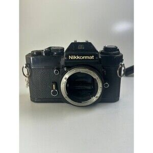 UNTESTED AS IS Nikkormat EL 35mm SLR Film Camera Body Only - Black